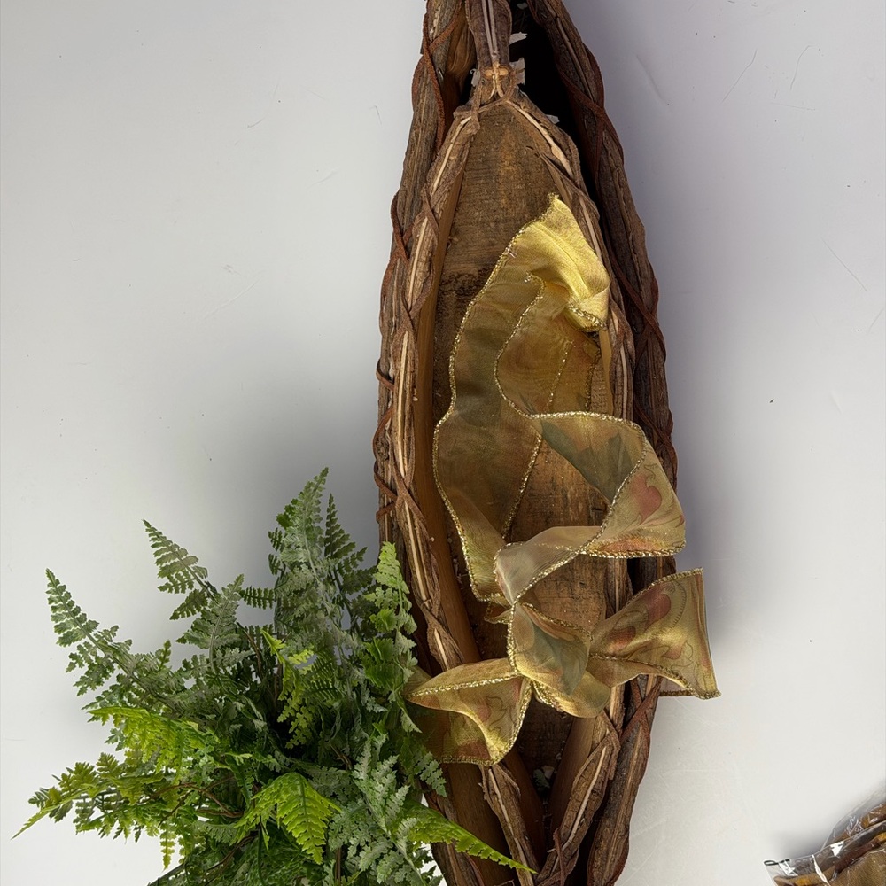 Two Rustic Birch Wood Decorative Canoes - Picture 14 of 14